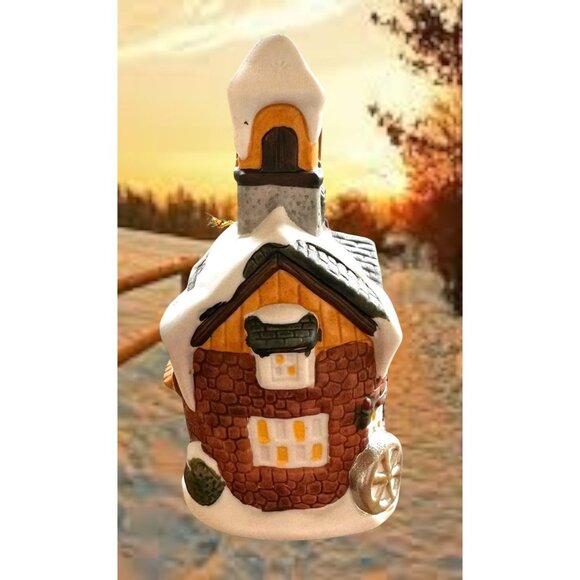 Vintage Gift Collection Hand Painted Porcelain House Dinner Bell Christmas Gift - Picture 7 of 12